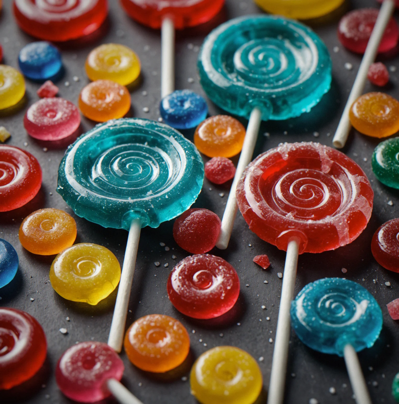 Silentpilot el yapımı lollipop ve hard candy koleksiyonu, renk katmanları ve numaralandırılmış batch gösteriyor